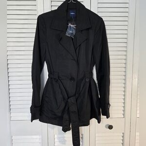 Reitmans Classic Black Trench Coat
